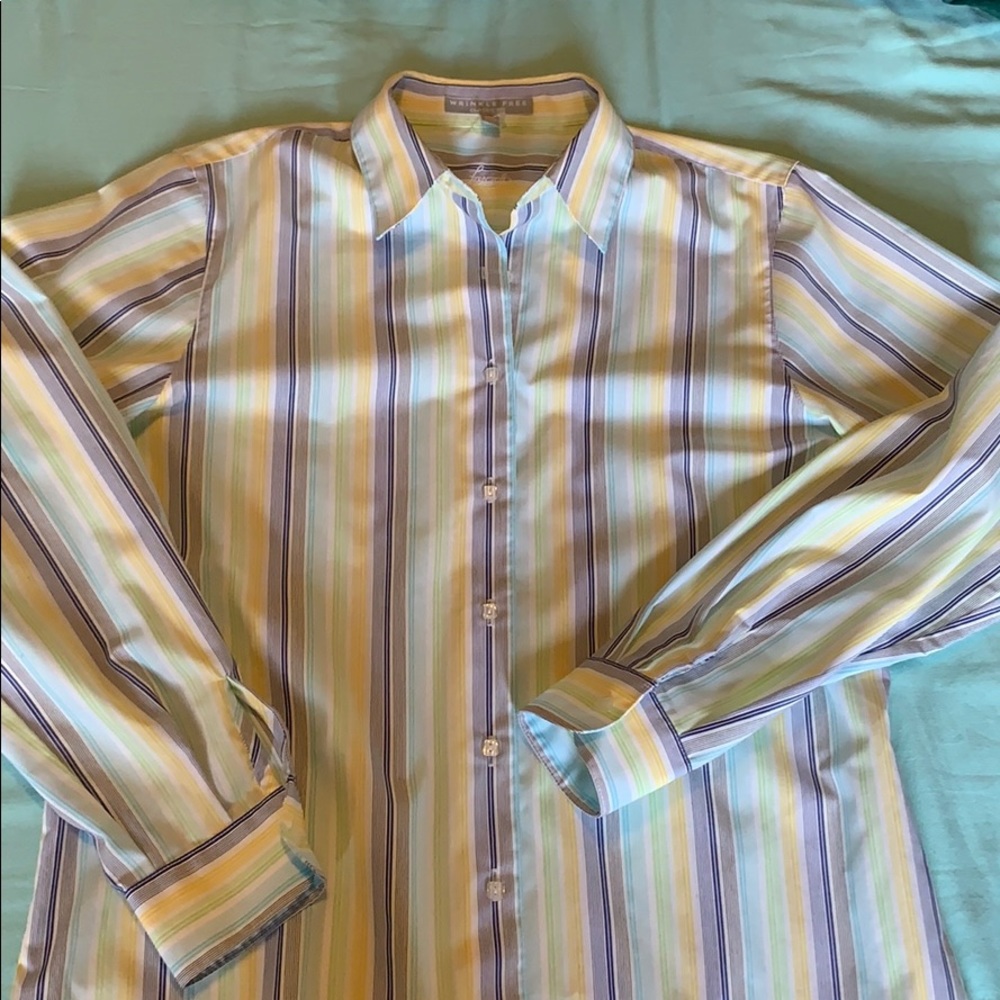 Foxcroft button up long-sleeve sz 10